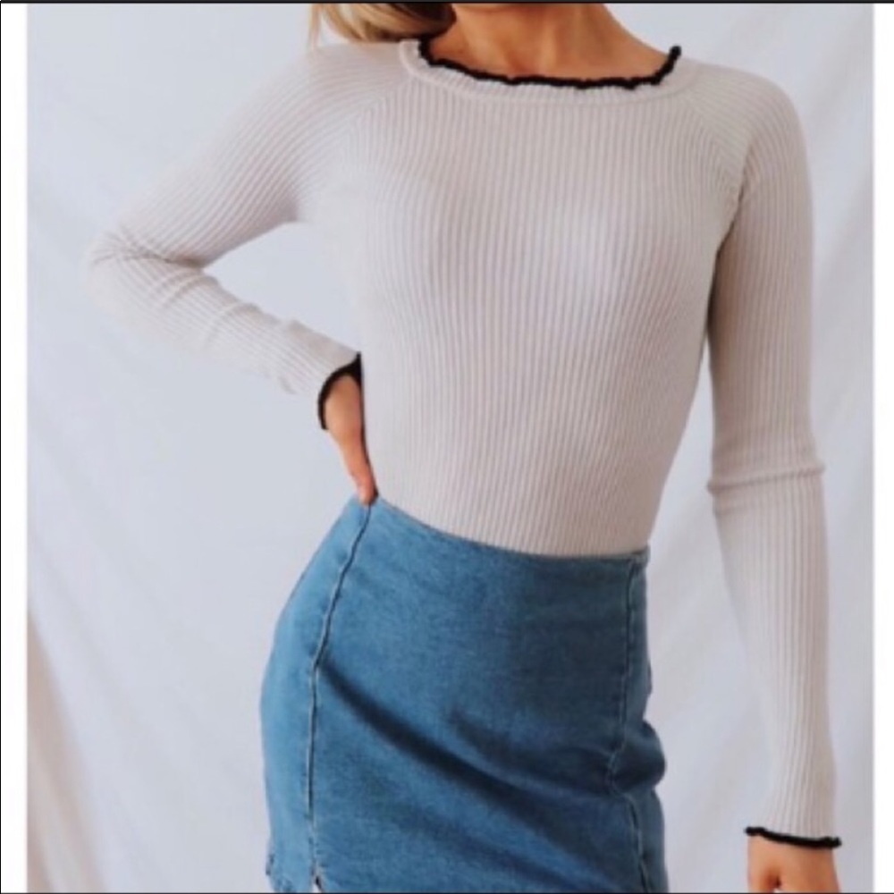 For Love and Lemons knitz body suit small